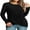 Black, variant on WUJINXIA Women's Long Sleeve Tunic Tops Casual Round Neck T-Shirts Front Twist Top