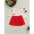 thumbnail image 4 of ITFABS Robe de Noël pour Filles, Jupe à Manches Longues Imprimé Renne, 4 of 8
