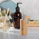 thumbnail image 4 of Press Type Soap Dispenser Brown Wood Lotion Pump Bottle Bathroom Set, 4 of 4