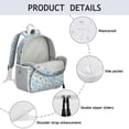 thumbnail image 4 of Boho Floral Daisy Students Backpack - Cute Yellow & White Flower Pattern, Durable Waterproof Material with Comfortable Dual Shoulder Support, 4 of 4