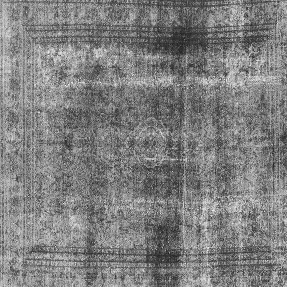 Ahgly Company Indoor Square Abstract Gray Modern Area Rugs, 5' Square