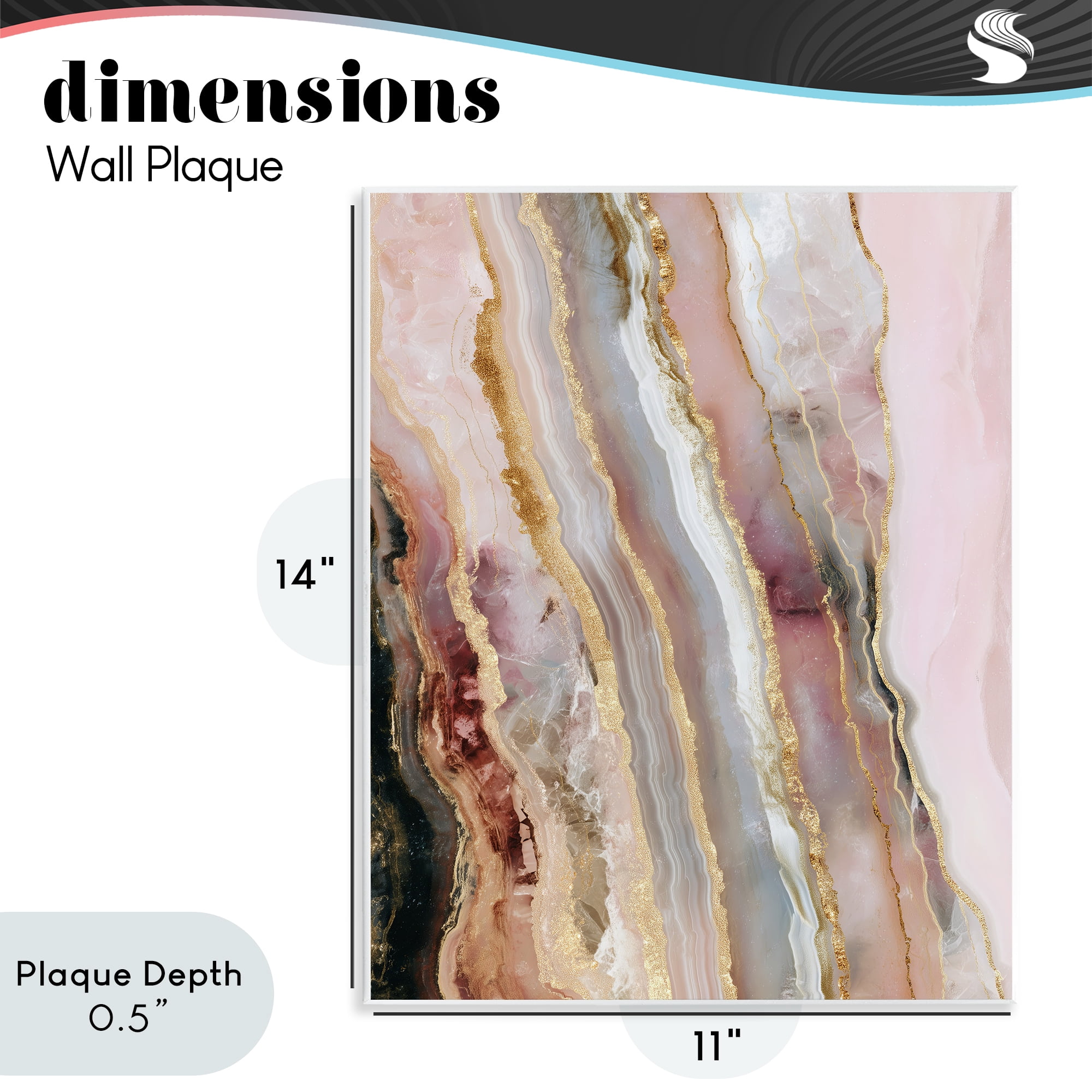 Stupell Industries Pastel Misty Gem Geode Wall Plaque Art, design by Svetlana Aleynikova