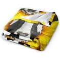 thumbnail image 2 of Cow Print Sunflower Throw Blanket Flannel Fleece Bed Blanket Cozy Air Conditioning Blanket Plush Blanket for Bedroom Living Sofa Car 60"x50", 2 of 6