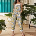 thumbnail image 3 of Fgvctg Easter Overalls for Women Wide Leg Pant Fashion Overalls Bunny Print Sleeveless Easter Eggs Spaghetti Straps Jumpsuits Romper Bib Overalls Loose Spring Pants With Pockets Yellow M, 3 of 4