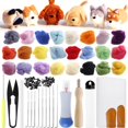 thumbnail image 3 of Needle Felting Kit  24 Colors Wool Roving  Needle Felting Starter Kit Wool Felt Tools with Felting Tool Instruction Included for Felted Animal Needle Felting Supplies, 3 of 9