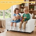 thumbnail image 4 of Furnibear Toddler Chair 2 Seat Kids Sofa Toddler Sofa Couch with Soft Teddy Fleece Upholstery and, 4 of 9