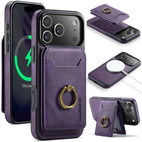 Funda tipo cartera Oidealo para iPhone 17 Pro Max con imán y RFID