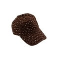 thumbnail image 1 of Glitzy Game Sequin Trim Baseball Cap  - Brown, 1 of 1