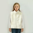 thumbnail image 2 of Staki Baby Fall Puffer Vest Toddler Girls Fleece Vest Kids V-Neck Vest Jacket Lightweight Sleevless Fall Winter Warm Outerwear(White,11-12 Years), 2 of 5