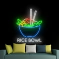 thumbnail image 4 of Handmadetneonsign Rice Bowl Neon Sign, Food Bowl Wall Art Decor, Food Led Light, Restaurant Wall Decor, 4 of 5
