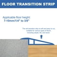thumbnail image 4 of Uxcell Floor Transition Strip 3.3ft Self-Adhesive Flooring Edge Trim Strip for Uneven Floors Gaps from 1/4" to 3/8", Gray, 4 of 6