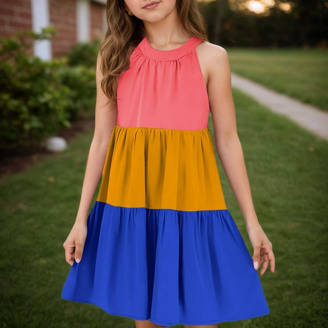 Robe Fille Enfant Robe Mignonne pour Filles Robe d'Anniversaire pour Fille Robe pour Occasion Spéciale Vêtements Fille 9-10 Ans
