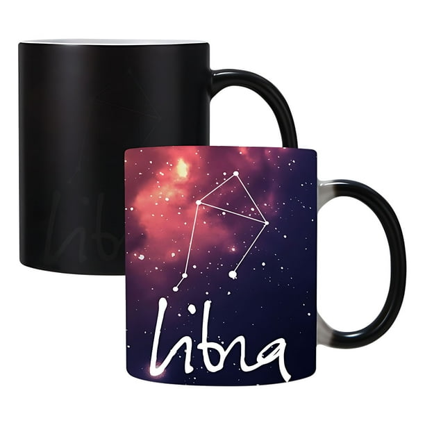 Pisexur Batería de cocina Taza de cerámica con doce constelaciones que cambia de color para café y té. para la cocina del hogar