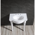 thumbnail image 4 of Kingston Brass VPB1318 Templeton 31" Ceramic Console Sink and Legs (8-Inch, 3-Hole), White, 4 of 8