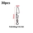 thumbnail image 1 of Bgsha 30 Pack Ball Bearing Fishing Swivels Snap Coastlock Fishing Line Connector, 1 of 9