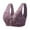 Purple, variant on Plus Size Front Closure Bras for Women Wireless Seamless Bra Supportive Fit Comfortable Nursing Bra Wide Strap Full Coverage Underwear