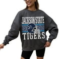 thumbnail image 2 of Women's Gameday Couture Charcoal Jackson State Tigers Premium Fleece Pullover Sweatshirt, 2 of 4