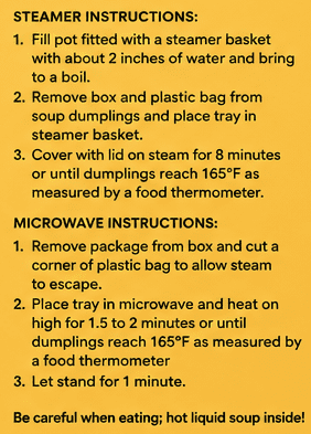 bettergoods Chicken and Vegetable Soup Dumplings, 6 oz (Frozen)