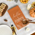 thumbnail image 3 of Sm:)e Floral Hello Pumpkin Fall Leaves Orange Thanksgiving Kitchen Dish Towels 18x26 Inch Set of 2, 3 of 6