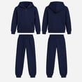 thumbnail image 2 of Real Love Girls Jogger Set - Fleece Zip Up Hoodie Sweatshirt and Sweatpants 2 Piece Activewear Set, 2 of 7