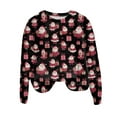 thumbnail image 5 of Kaprioy Womens Cute Christmas Sweatshirts Long Sleeve Tops Christmas Gift Graphic Holiday Crewneck Fall Fashion Clothing Brick Red, XL, 5 of 6
