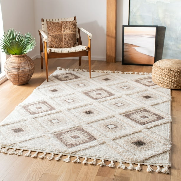 Safavieh Moroccan Tassel Shag Elsie Moroccan Geometric Area Rug