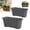 Black, variant on Hoosue Scalloped Edge Plastic Window Box Planters, Rectangular Flower Pots with Drainage, Lightweight Decorative Planters for Indoor/Outdoor Use