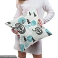 thumbnail image 4 of Ambesonne Vikings Fabric by the Yard Upholstery, Viking Faces Woodland, 10 Yards, Dark Grey Sky Blue, 4 of 4