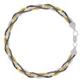 thumbnail image 1 of Tricolor Braided Snake Chain Anklet In Sterling Silver, 10", 1 of 1