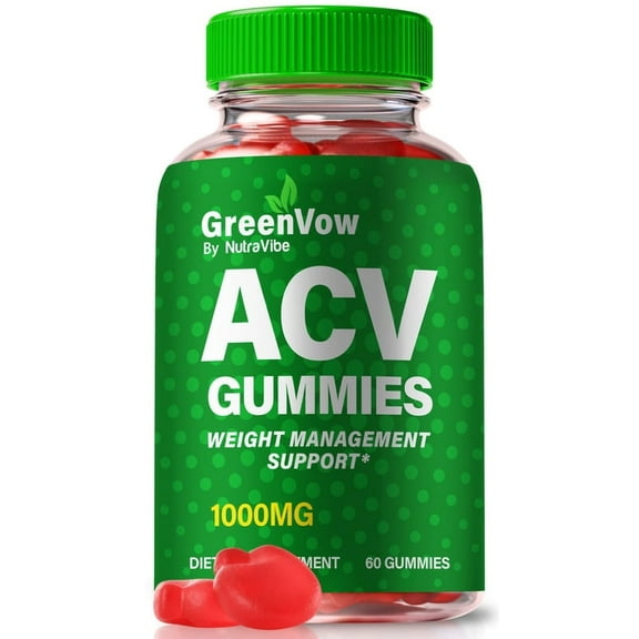 GreenVow Keto ACV Gummies, Official Green Vow ACV Gummy S, Keto ACV Supplement, All Natural Apple Cider Vinegar, Gomitas Reviews (60 Gummies)