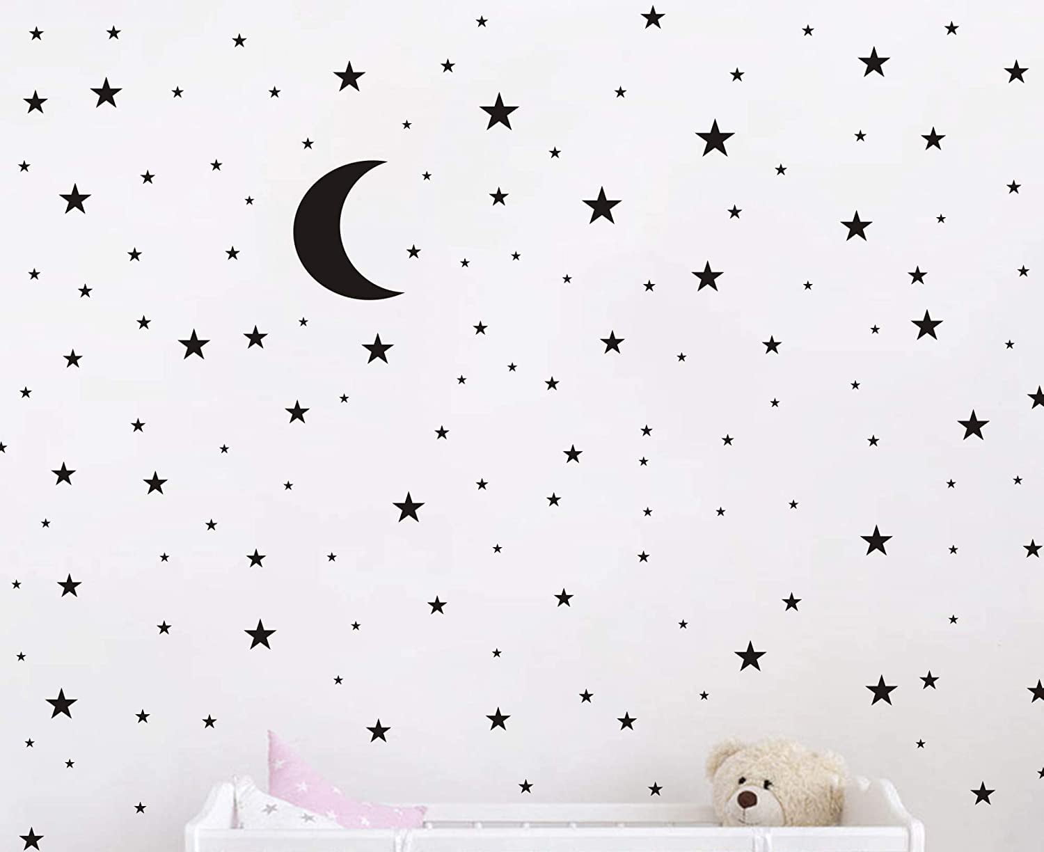 moon and stars wall decal vinyl sticker for kids boy girls
