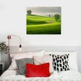 thumbnail image 4 of Nawypu Green Landscape Canvas Wall Art Rustic Nature Scenery Paintings Prints Mountain Hill Spring Home Living Room Decor, 4 of 4