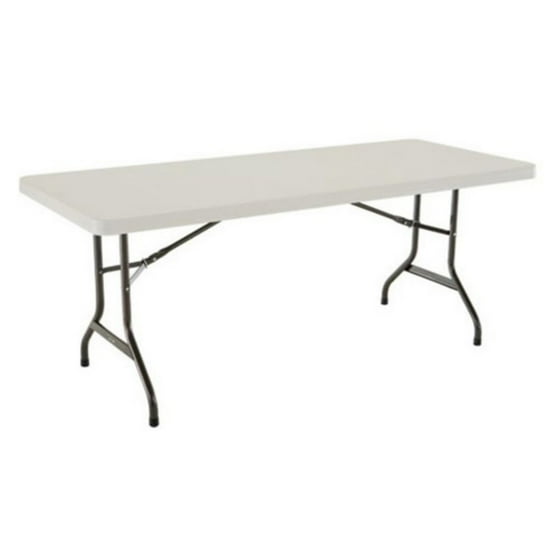 Lifetime 6 Ft Rectangle Commercial Folding Table White 4 Pack