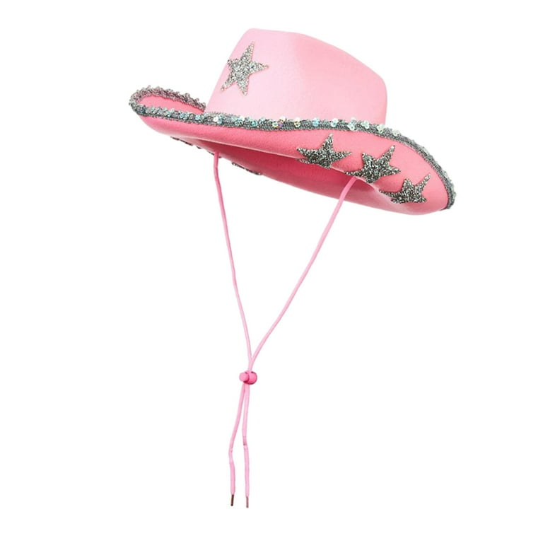 BLESIYA Cowboy Hat Cowgirl Hat Portable Costume Accessories Sequin