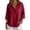 0-Wine754, variant on Elegyee Women's 3/4 Sleeve Loose Polo Shirt Casual Solid V Neck Collared Breathable Shirt