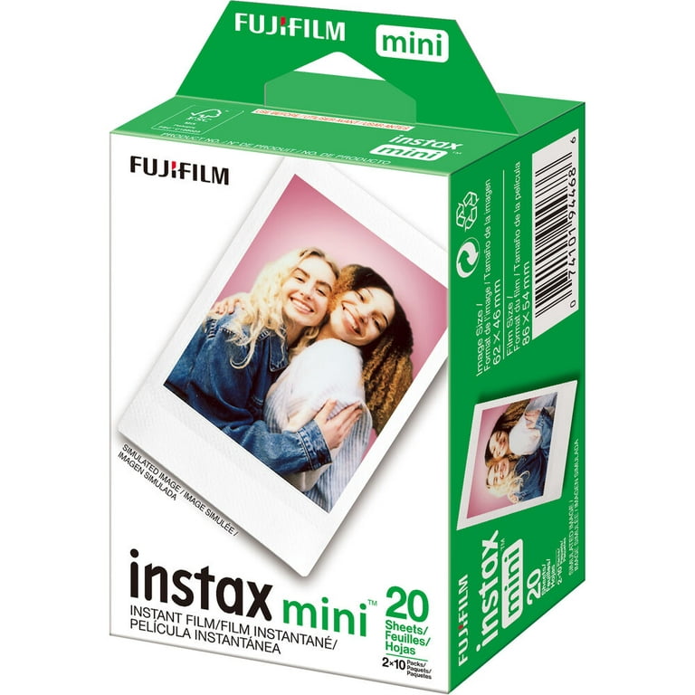 Fujifilm Instax Mini 40 Instant Camera Vintage Black, Fuji Instax Mini Film  20 Sheets, Protective Carry Case, Value Bundle