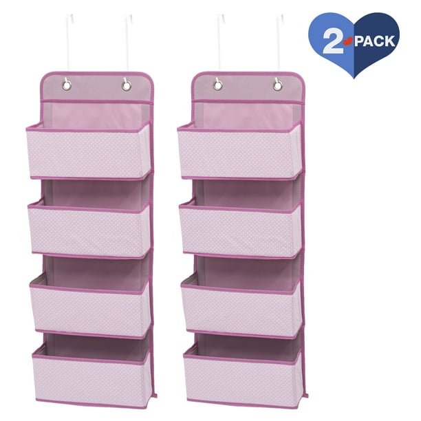 Delta Children 4 Pocket Over The Door Hanging Organizer 2 Pack, Easy