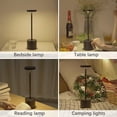 thumbnail image 4 of Lámparas de mesa inalámbricas, lámpara de escritorio LED recargable con control remoto, 3 modos de color, luces modernas que funcionan con pilas para dormitorio, oficina, comedor, 4 of 5