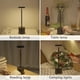 thumbnail image 4 of Lámparas de mesa inalámbricas, lámpara de escritorio LED recargable con control remoto, 3 modos de color, luces modernas que funcionan con pilas para dormitorio, oficina, comedor, 4 of 5