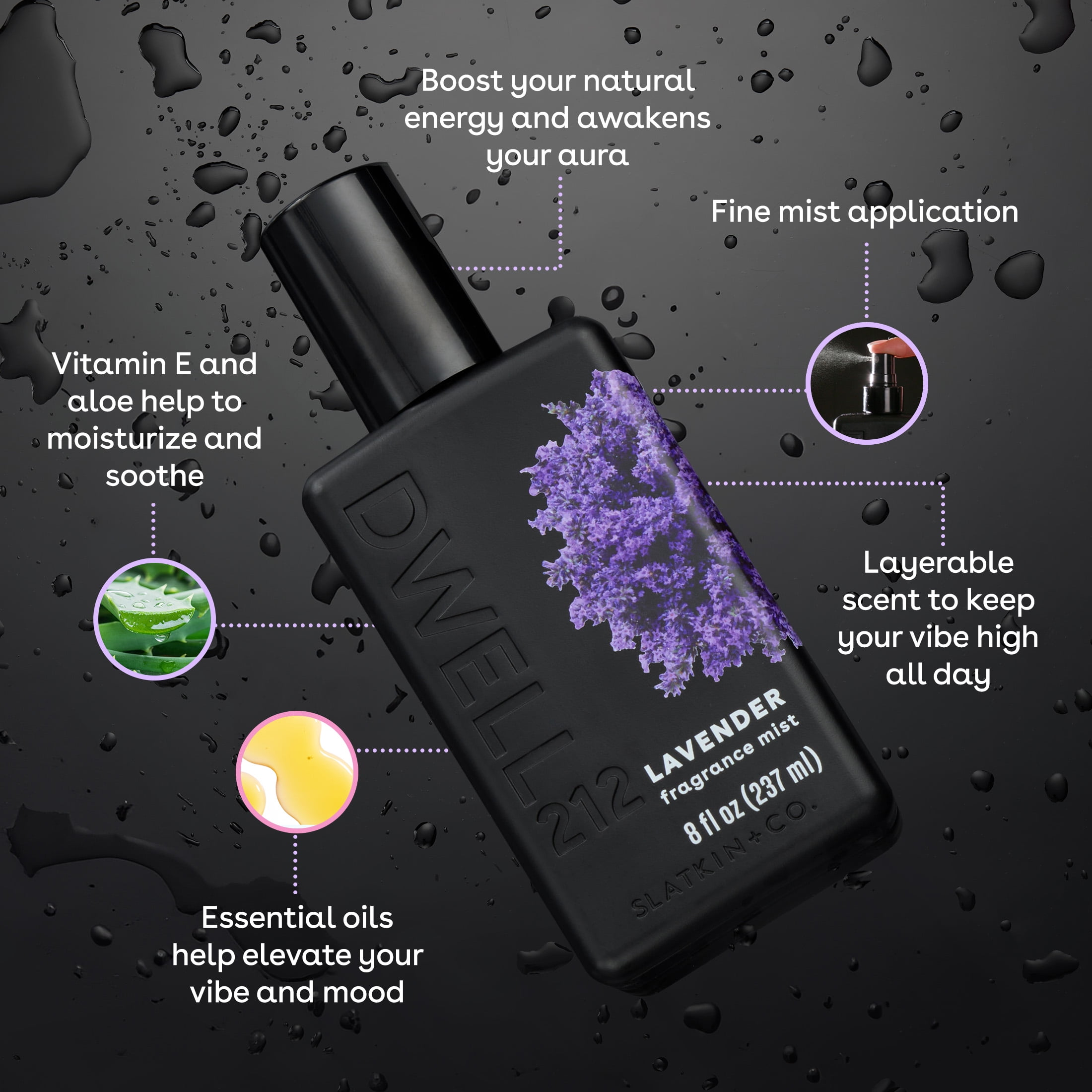Dwell212 Lavender Fragrance Mist, 8 fl oz
