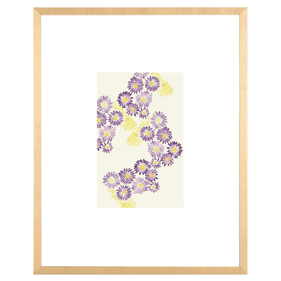 SAFAVIEH Clematis Constellation 16 in. x 20 in. Framed Wall Art, Purple/Yellow