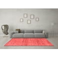 thumbnail image 3 of Ahgly Company Indoor Round Abstract Red Modern Area Rugs, 3' Round, 3 of 4