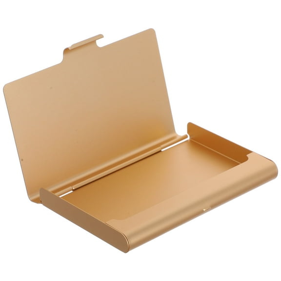 OUNONA Aluminum Alloy Business Card Holder Id Card Case Name Card Pocket Credit Cards Wallet For Men And Women For Office And Travel