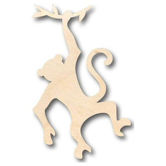 Unfinished Wood Monkey Hanging Shape - Animal - Wildlife - Craft - up to 46" DIY 20" / 1/4"