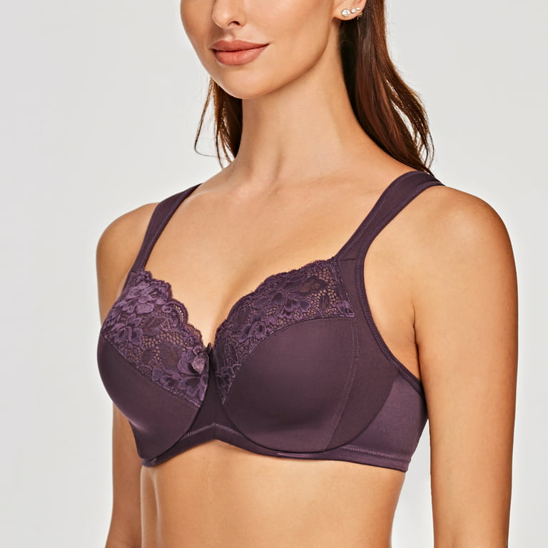 Hunkemoller Hearbreaker Push Up Maximizer Wired Padded Lace Bra Pale Lilac  34B