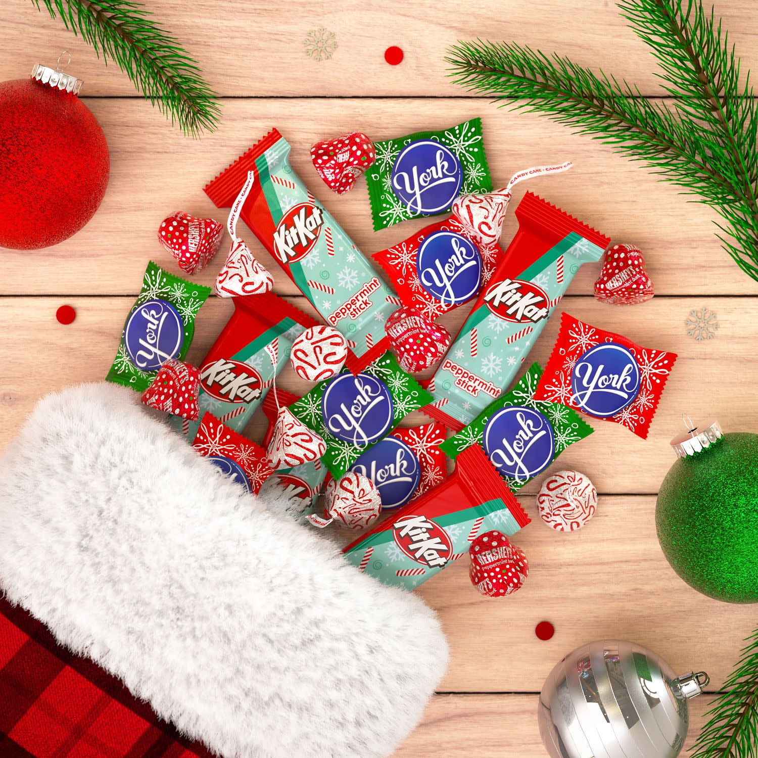 Hershey's, Kit Kat and York Assorted Mint Flavored Christmas