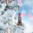 thumbnail image 3 of Alohelo Iron Art Sit On The Moon Lovely Dog Moon Ornament For Dog Lovers Christmas Tree Pendent, 3 of 5