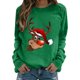 thumbnail image 1 of Sudaderas femeninas sudaderas de manga larga jerséis de cuello redondo estampados navideños de moda, 1 of 3