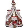 Kurt Adler Lighted Christmas Clay Gingerbread House Decoration, 12"