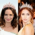 thumbnail image 4 of Shimmering Bridal Tiaras Crowns Hairhoop With Rhinestones For Women Evening Party, 4 of 18